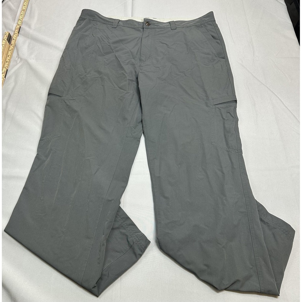 Mountain Hardwear Pants Mens 38x32 Fits 30 Gray Mesh Hiking Nylon Stretch Travel